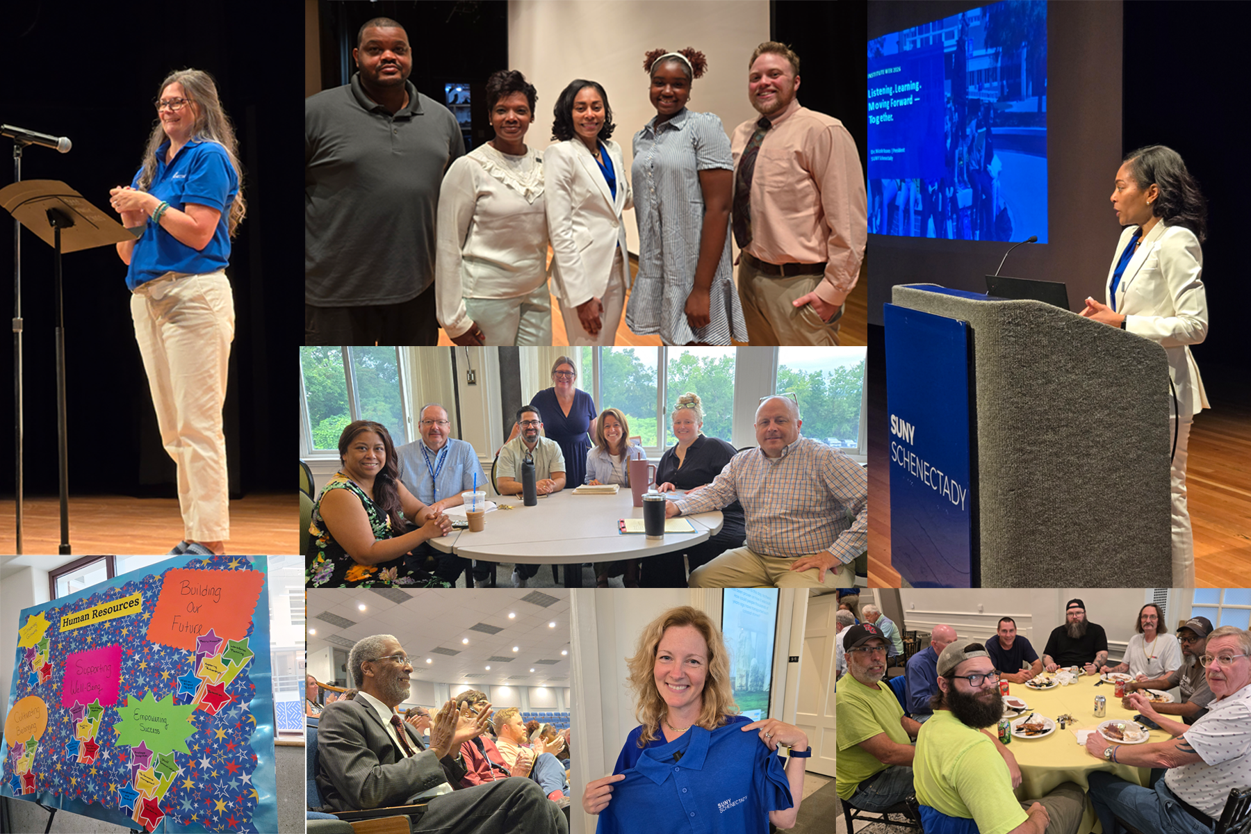 Montage of photos from Fall Convocation, speakers on stage and audience members