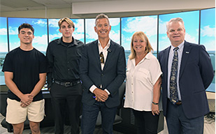 U.S. DOT Secretary Sean Duffy (center) with Enhanced AT-CTI students and faculty.
