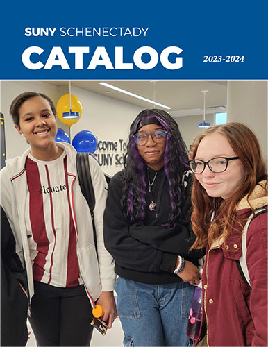 Cover of the 2023-2024 SUNY Schenectady Catalog