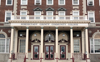 Washington Avenue entrance to the College.