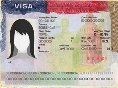 Image of a US student visa.
