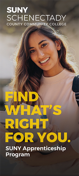 Cover of a brochure showing a young woman and the title, "Find What's Right for You."