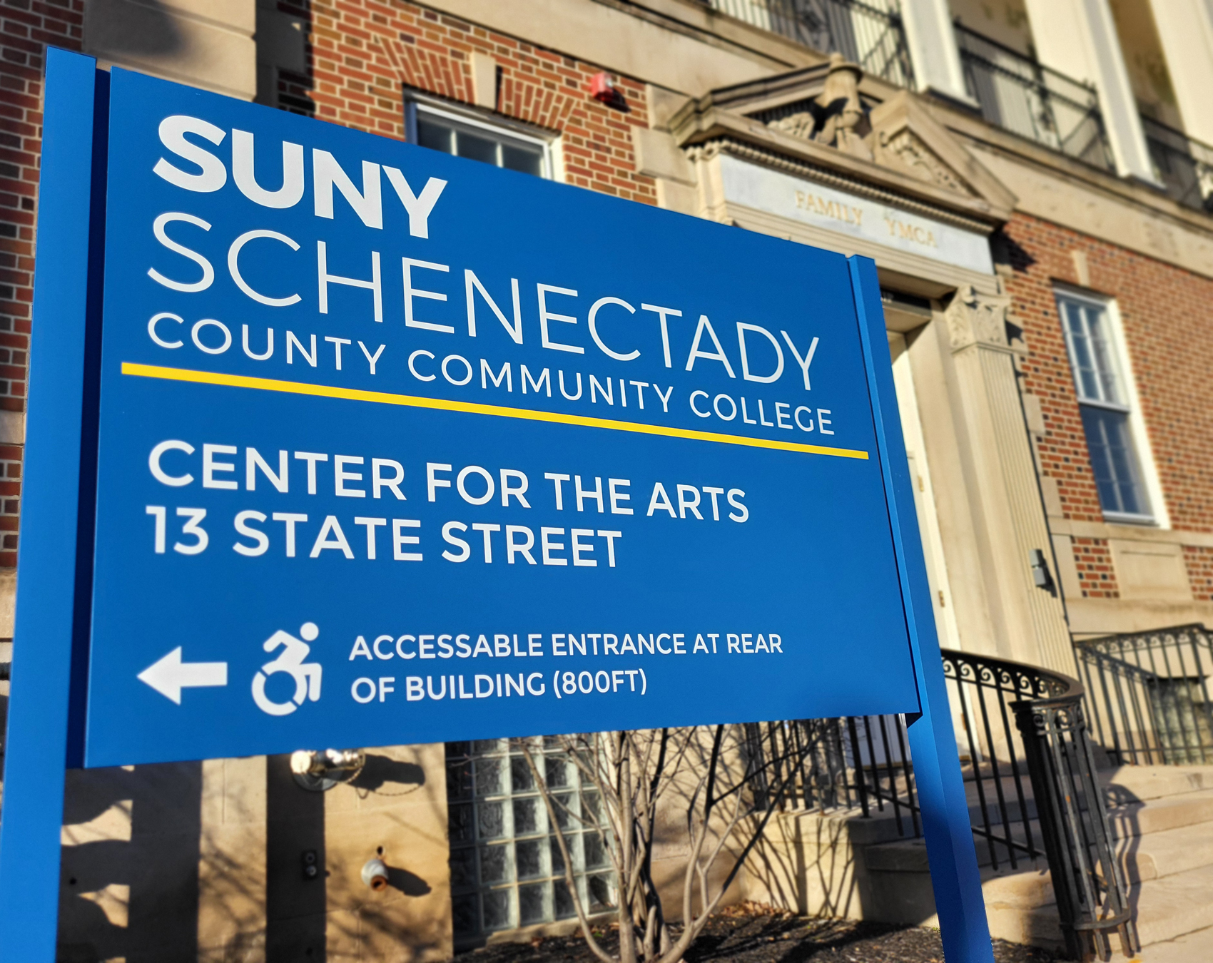 SUNY Schenectady Center for the Arts outdoor sign