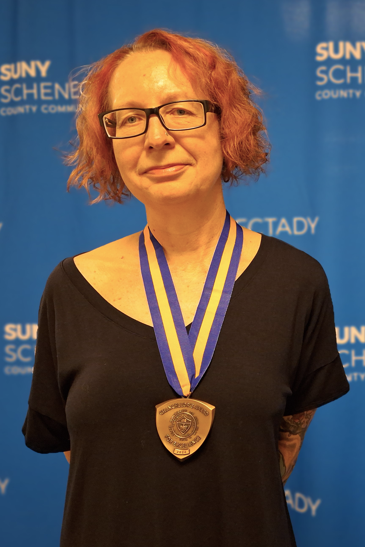 Babette Faehmel with Chancellor's Award