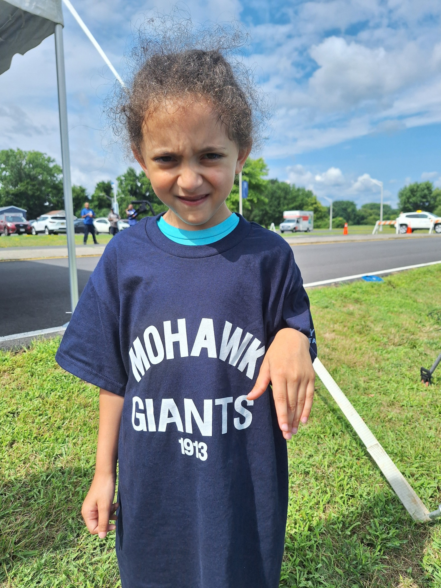 Child wearing Mohawk Giants tshirt