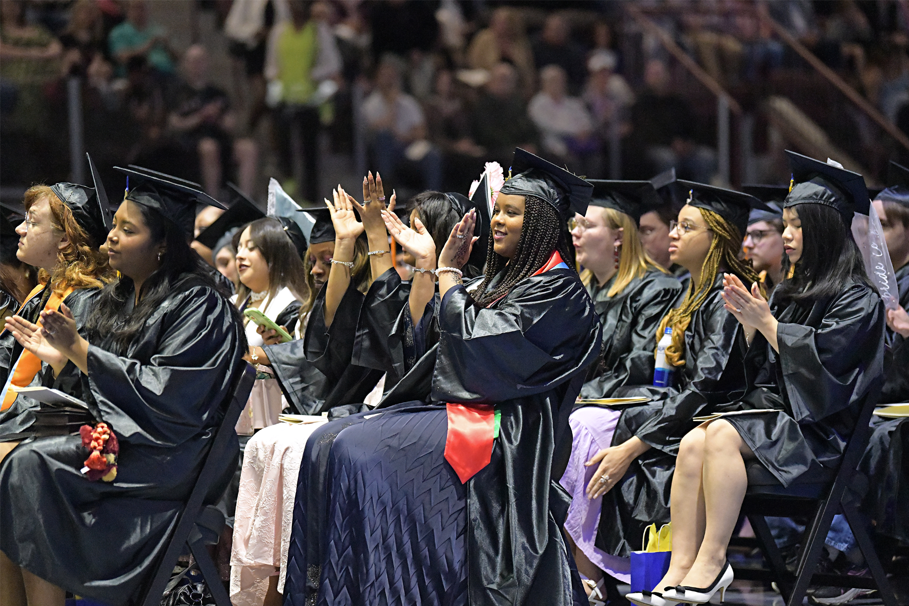 Graduates celebrate inside M&T Bank Center during Commencement 2026