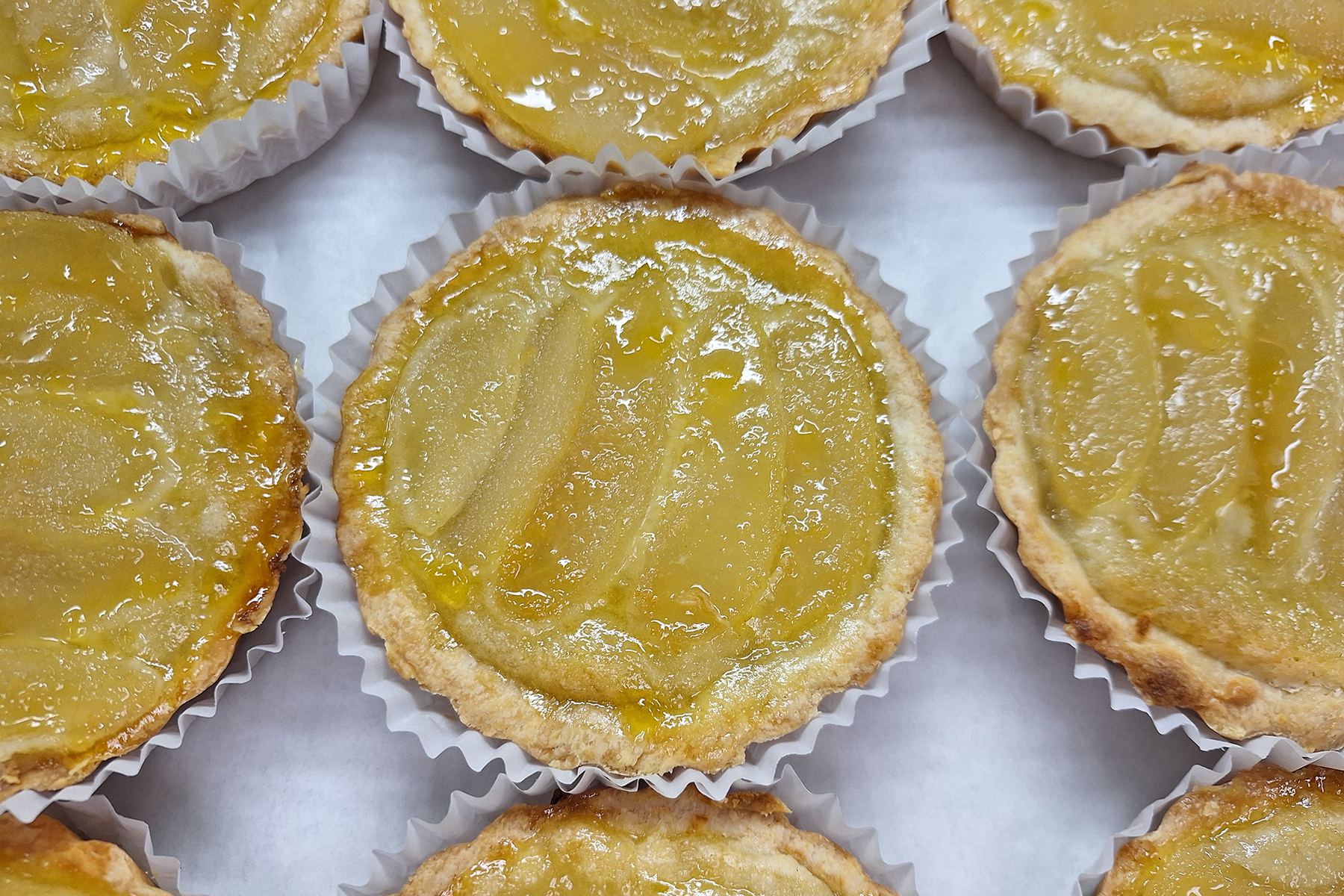 Tray of lemon tarts