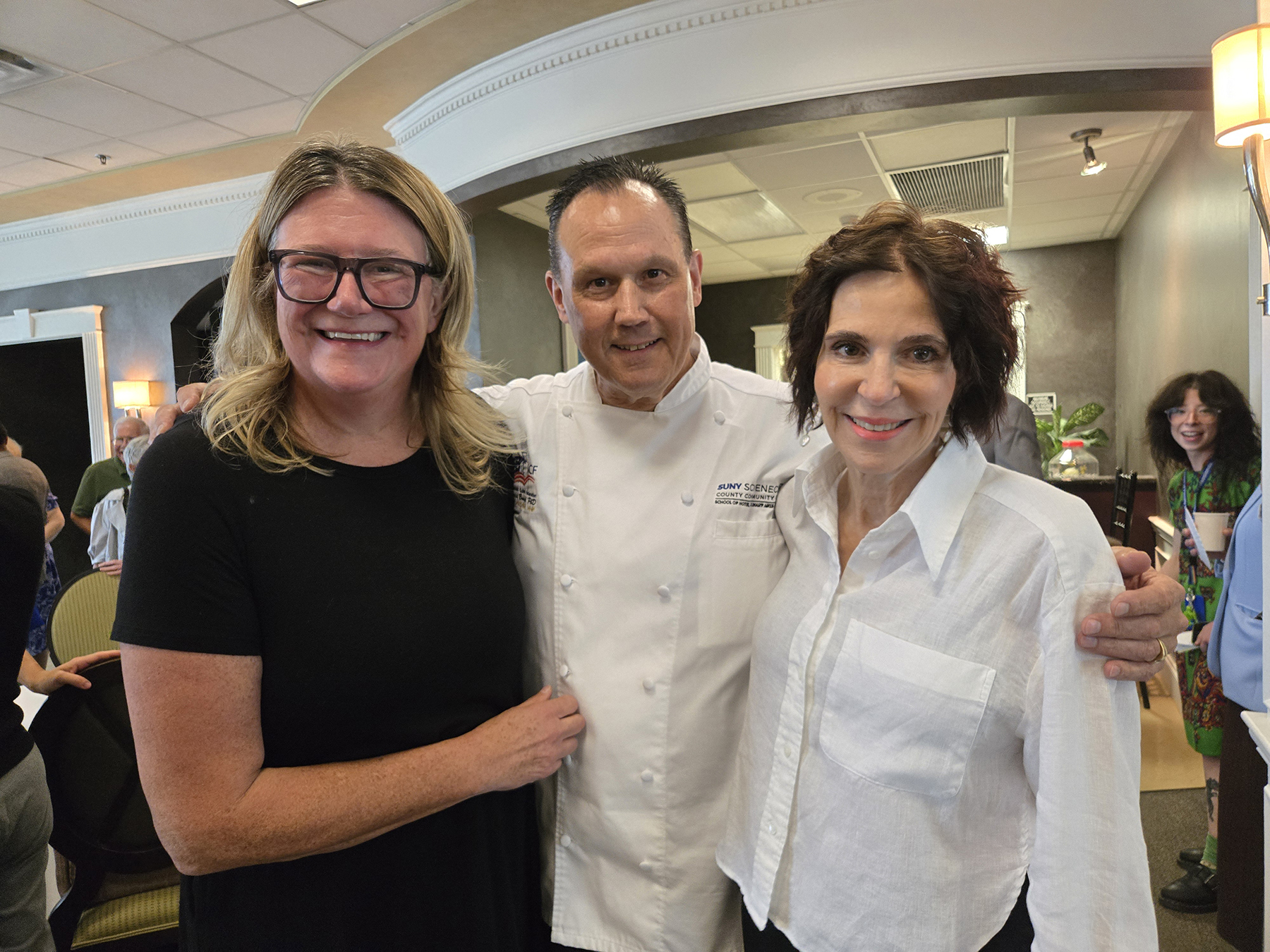Kim Otis, Dr. David Brough, Mary Brough in Casola Dining Room