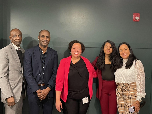 Kellissa Da Silva with her parents and EOP staff 