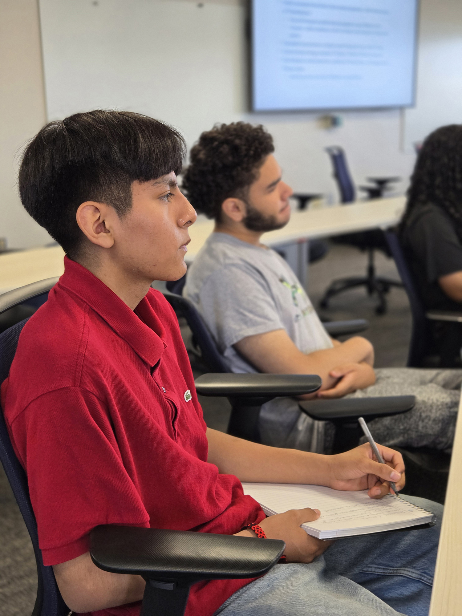 Students sitting in class