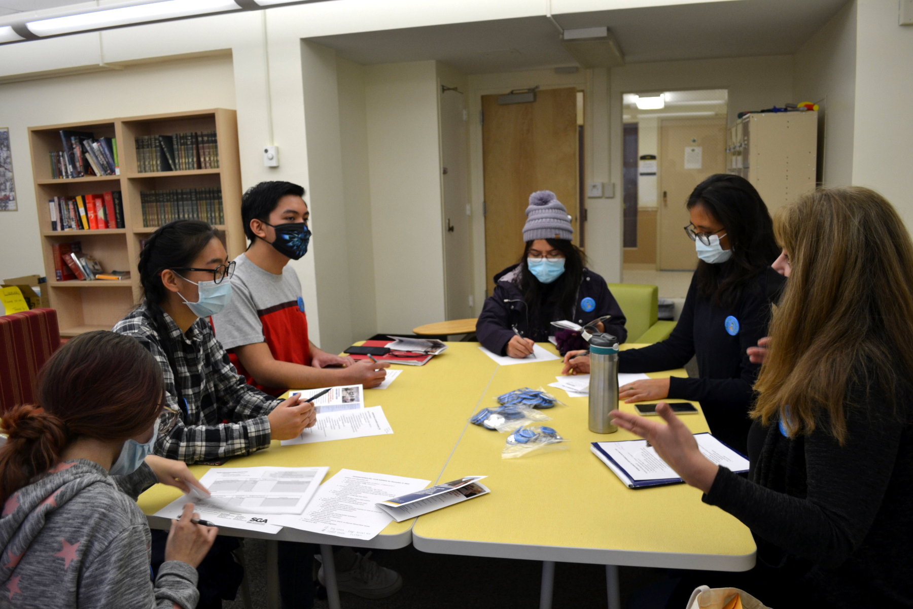 English Language Learners meeting in classroom