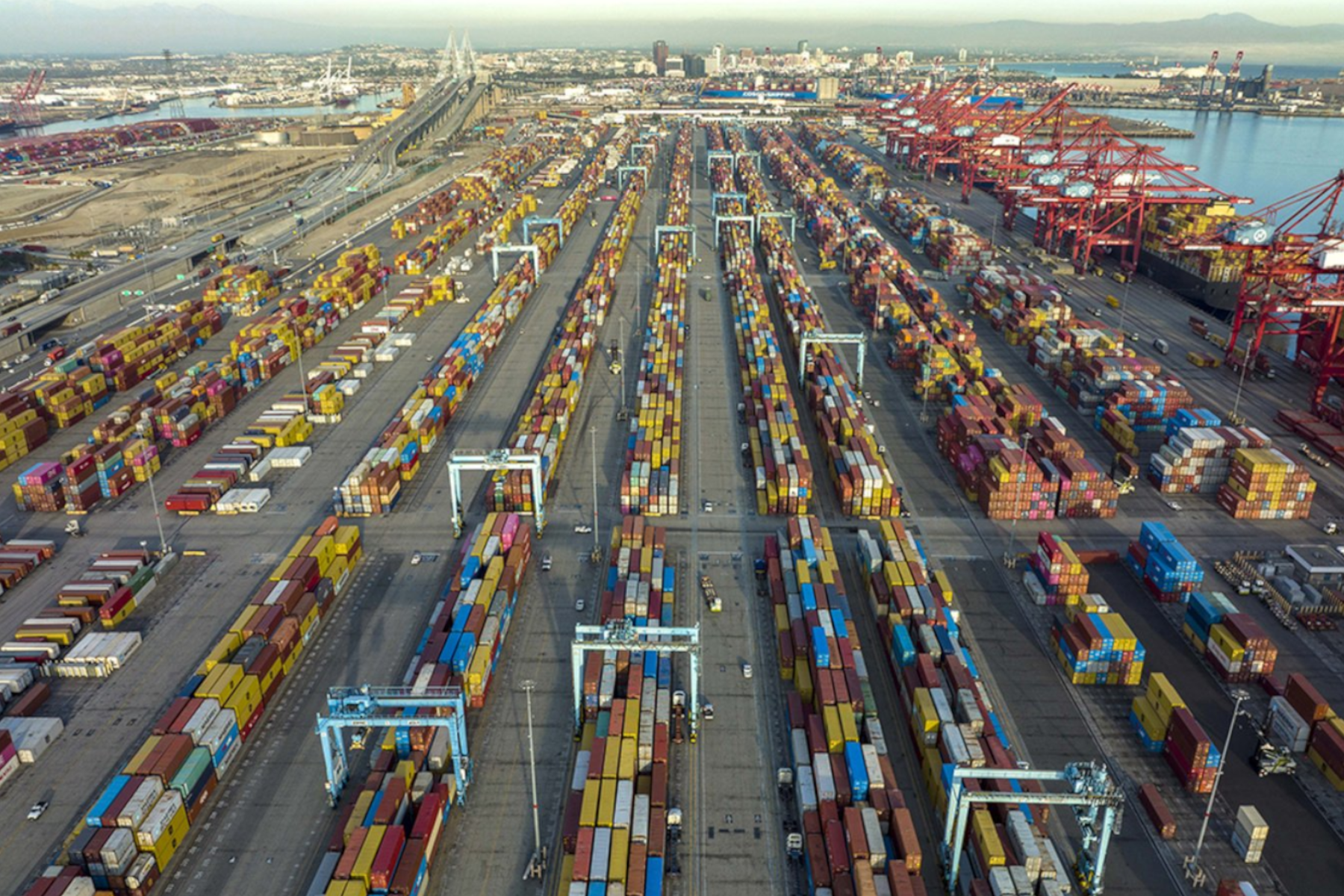 Containers representing global business and transportation