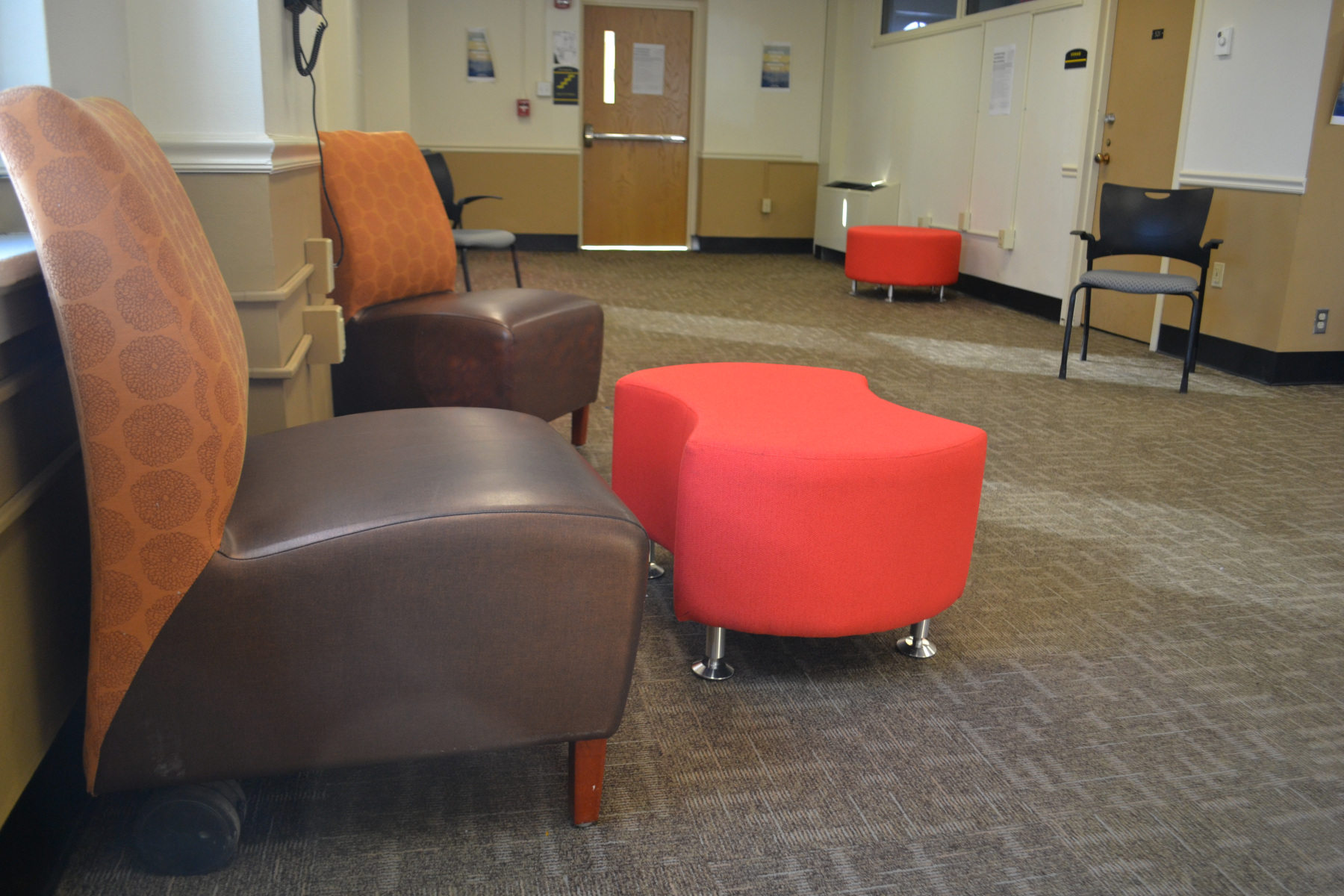 Meditation and prayer space area with chairs and open space