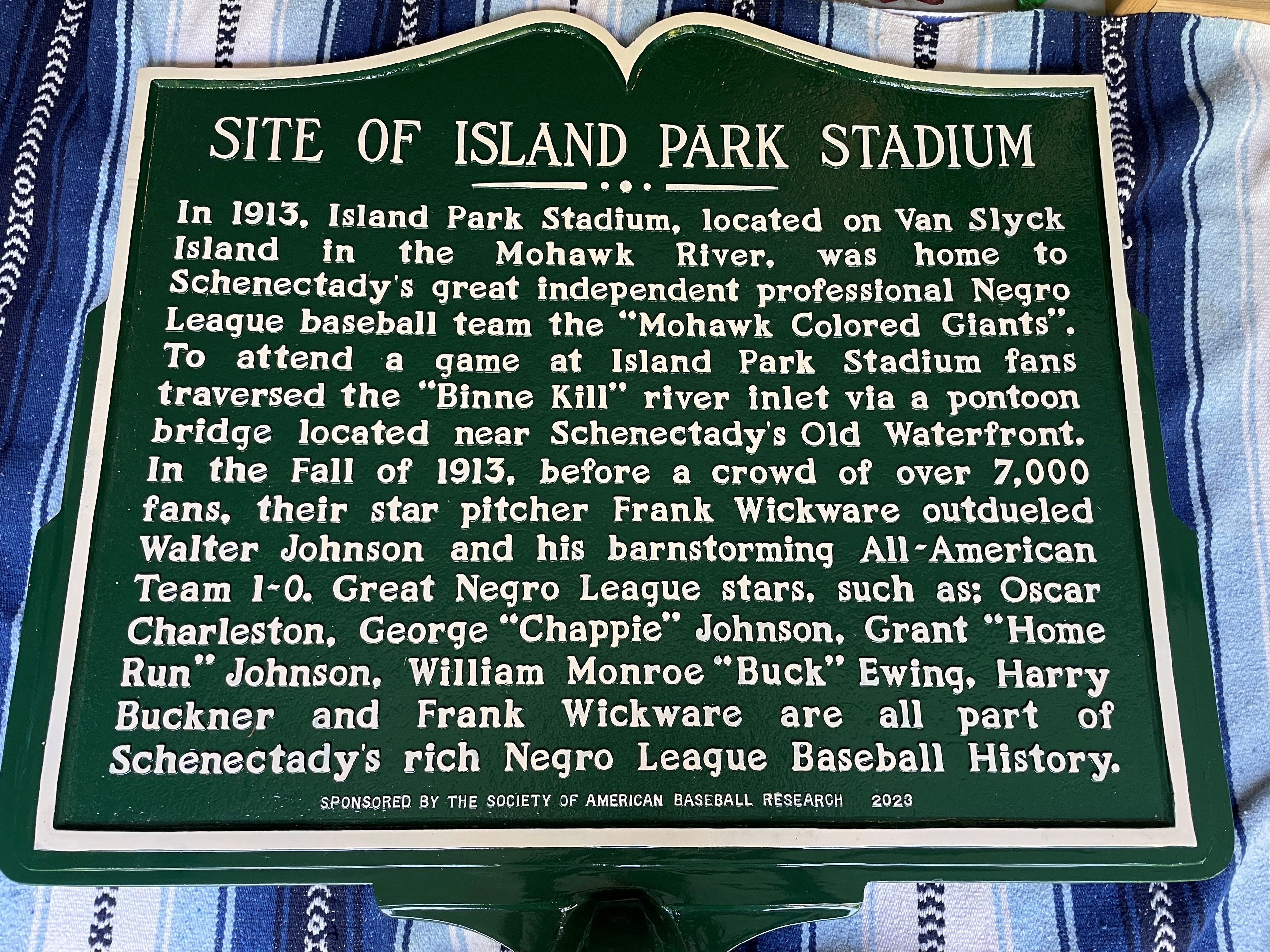 Mohawk Giants historical marker