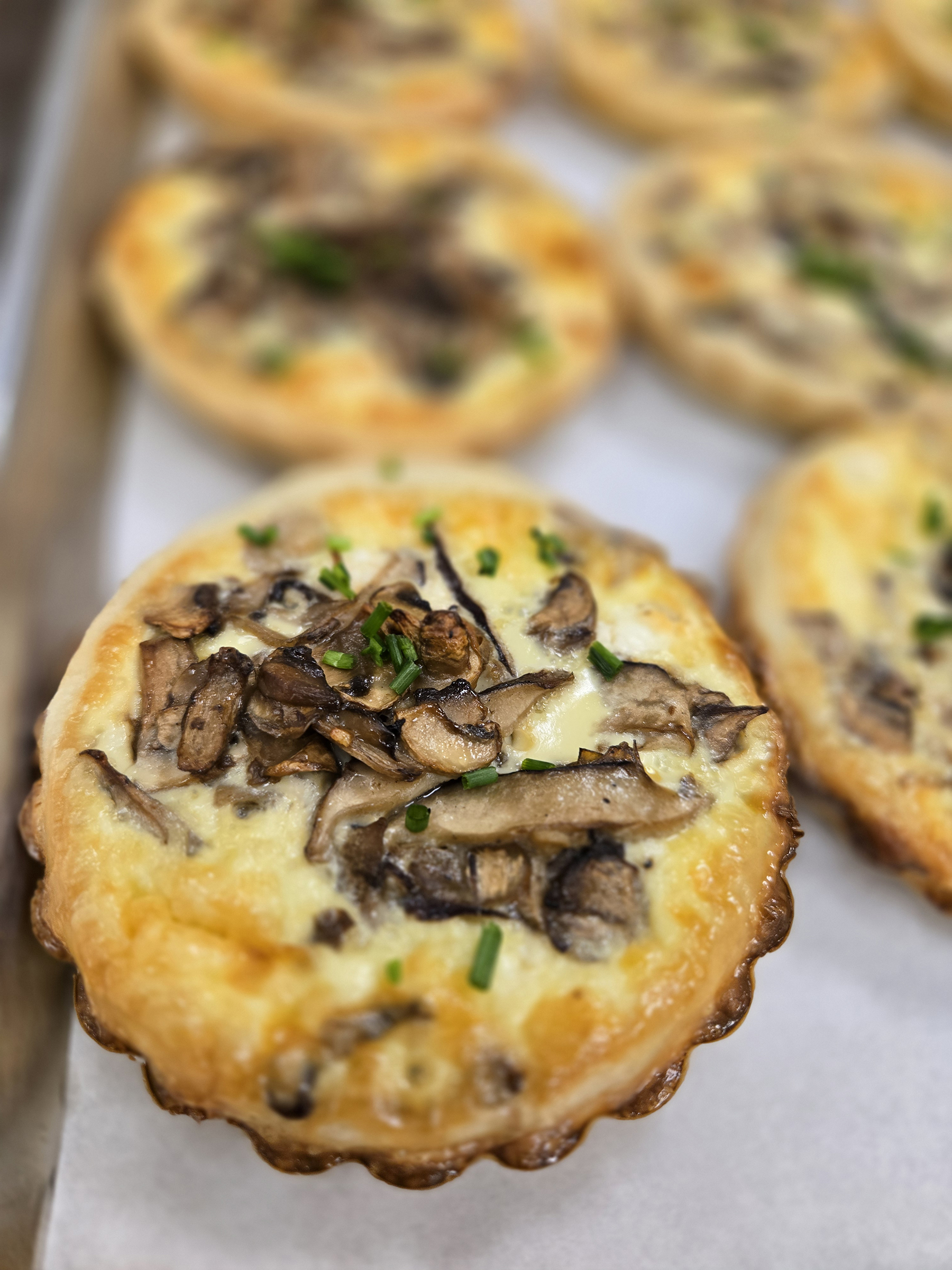 Close up of quiche