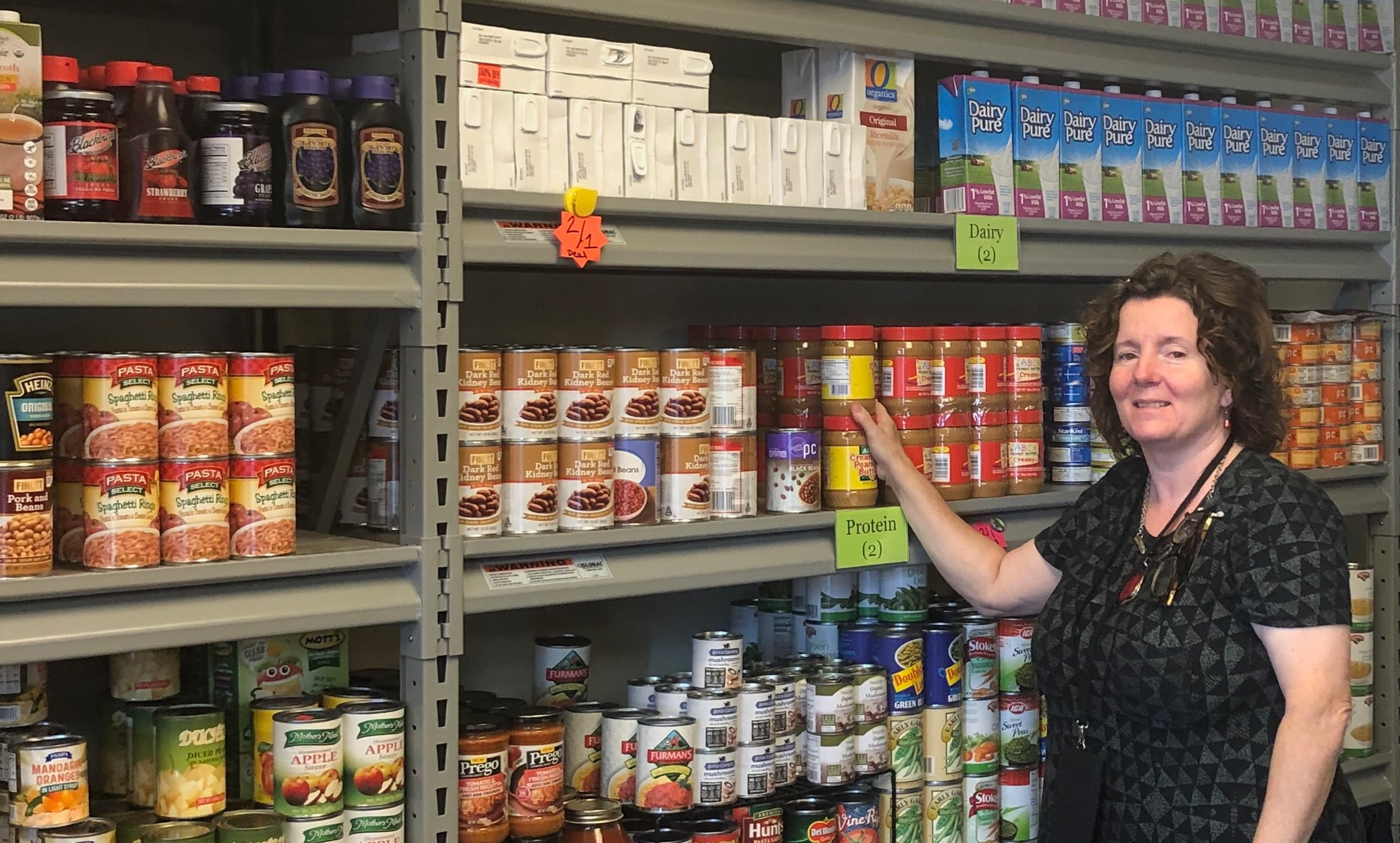 Robyn King in Food Pantry