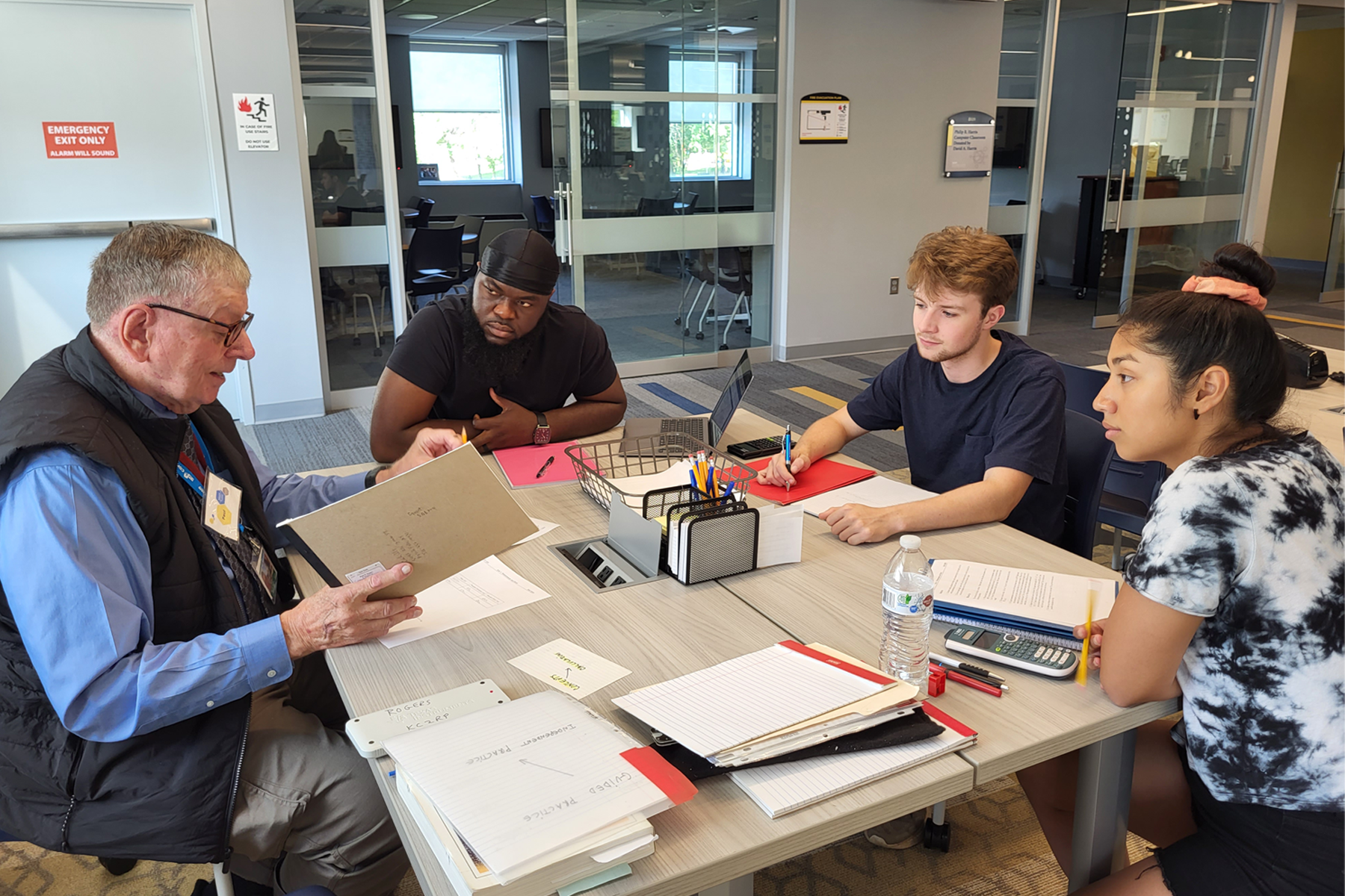 Tutor and student sitting at table in Learning Center