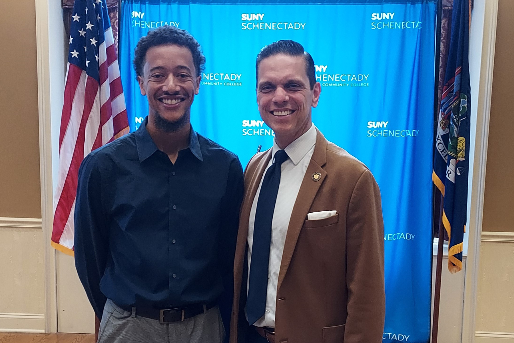 Wesley Rush and Assemblymember Angelo Santabarbara