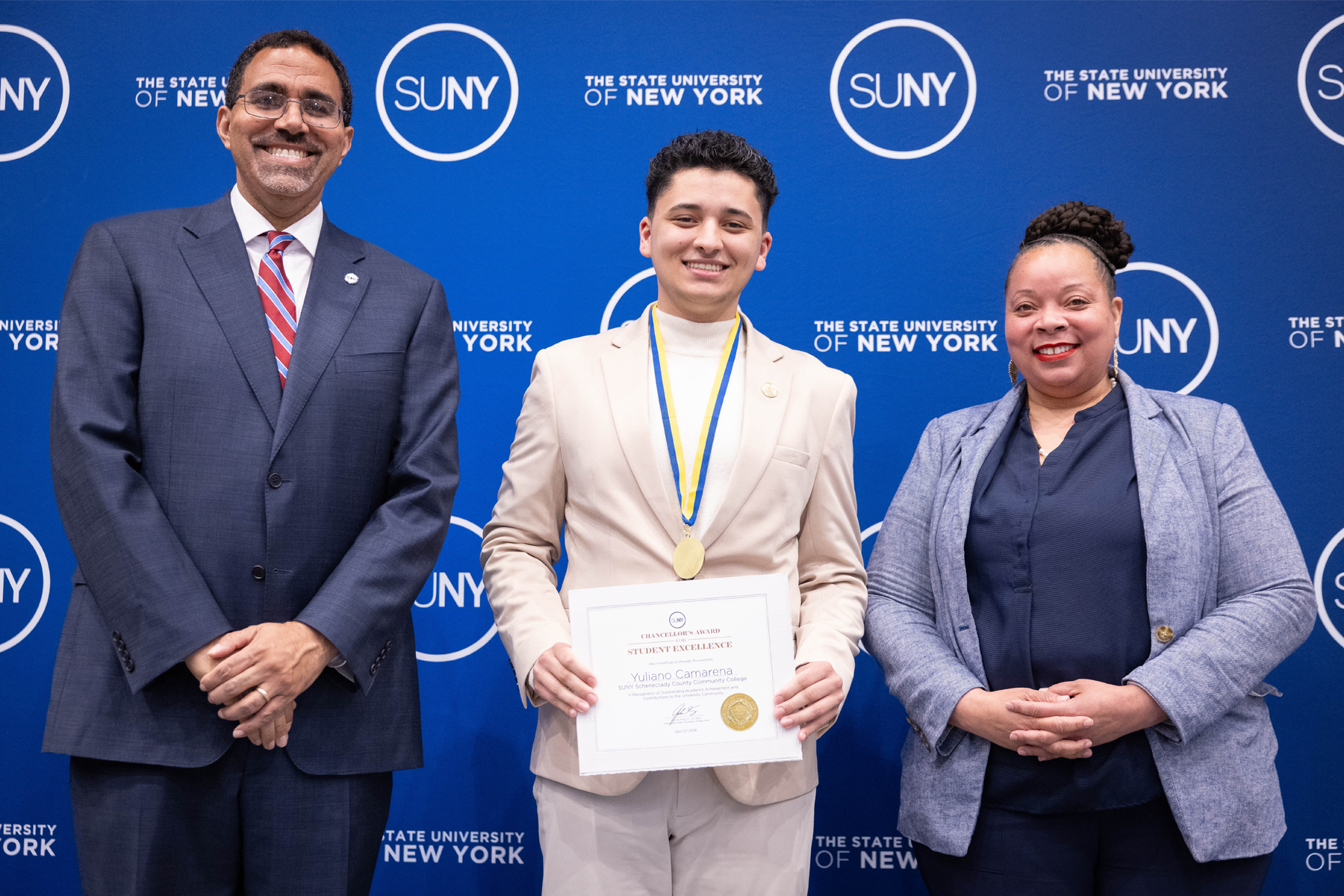 Yuliano Camarena during CASE Awards ceremony