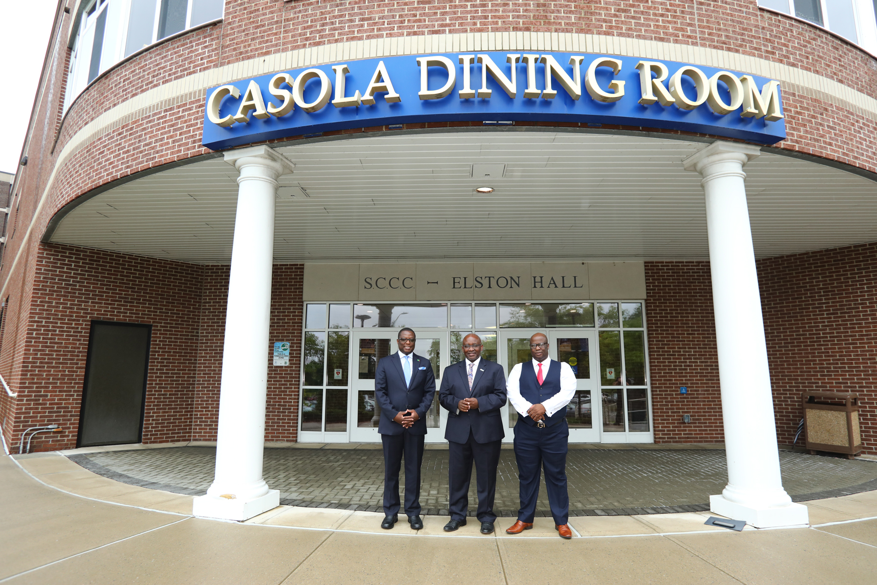 H.E. Amb. Dr. Chola Milambo with Dr. Steady Moono and Mr. Stephen Banda