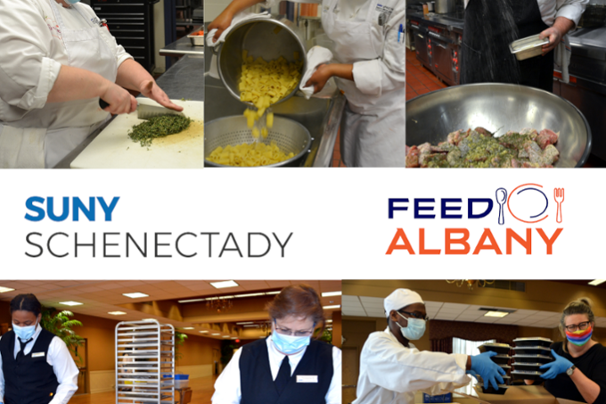 Feed Albany montage - photos of student chefs and faculty