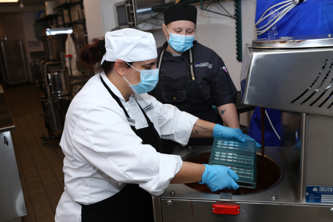 Confections Lab making chocolate