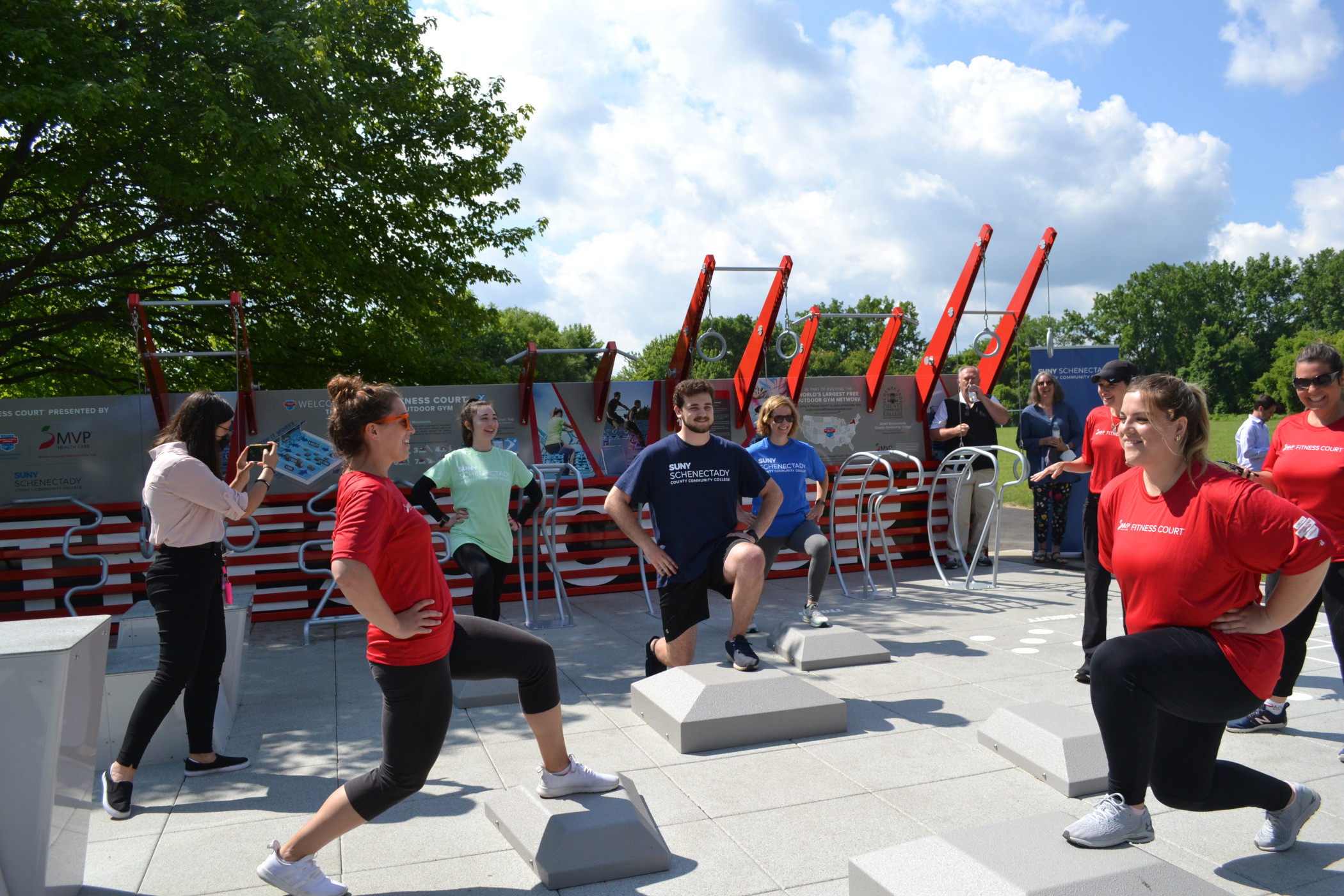 People using new MVP Health Care Fitness Court