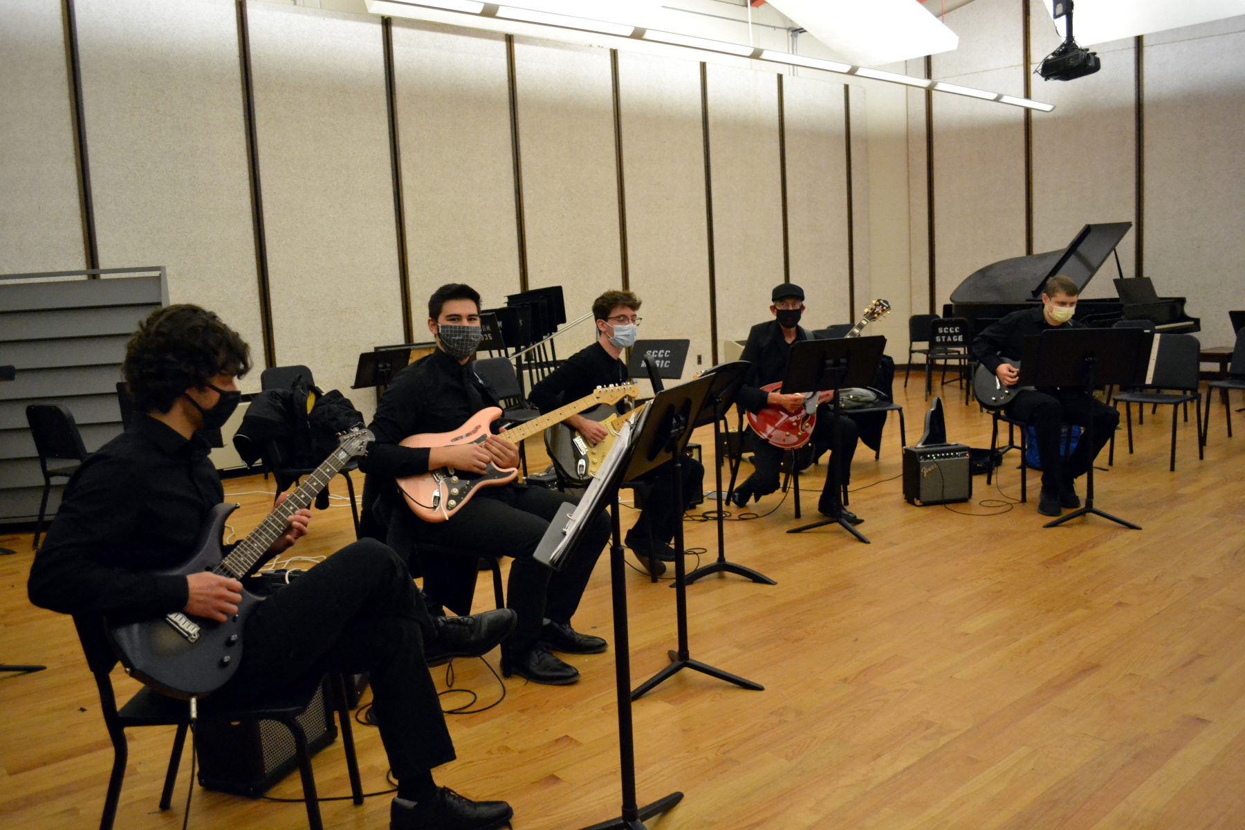 Guitar Ensemble rehearsing